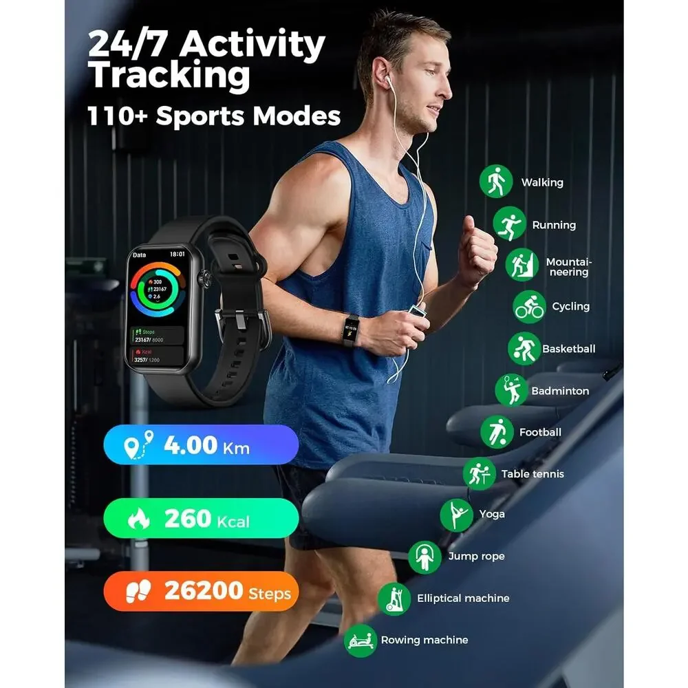 EGQNIR Smart Watch Fitness Tracker
